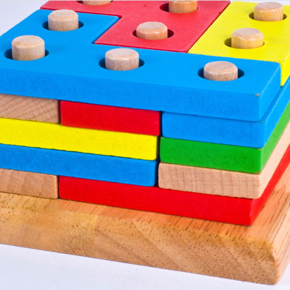 Wooden Montessori Building Blocks Column